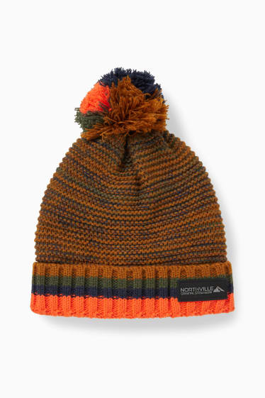 Children Boys - Knitted hat - havanna