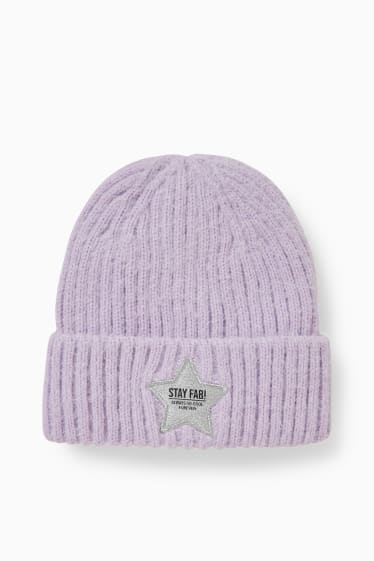 Children - Knitted hat - light violet