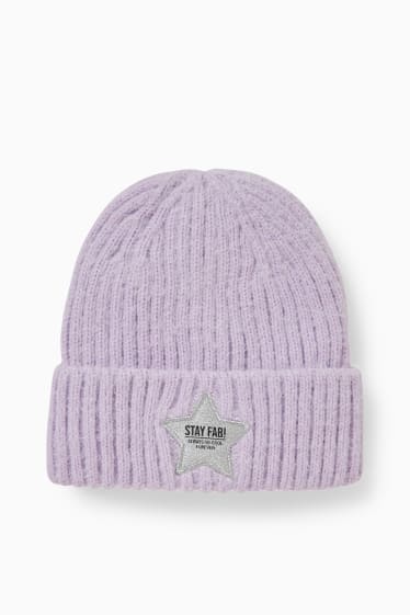 Children - Knitted hat - light violet