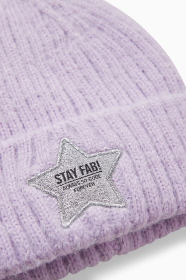 Children - Knitted hat - light violet