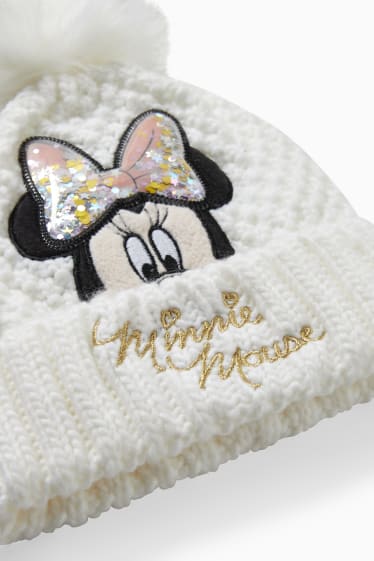 Enfants - Minnie Mouse - bonnet de maille - blanc