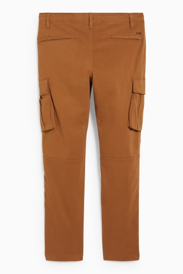 Men - Cargo trousers - tapered fit - Flex - LYCRA® - havanna