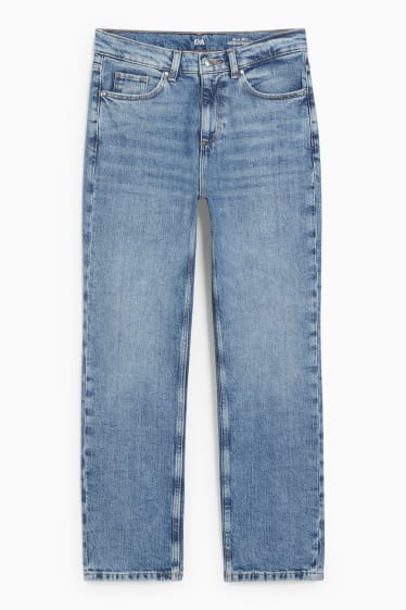 Damen - Straight Jeans - High Waist - LYCRA®  - helljeansblau