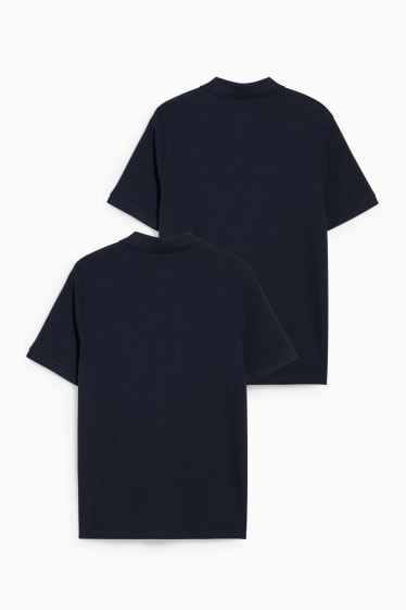 Herren - Multipack 2er - Poloshirt - dunkelblau