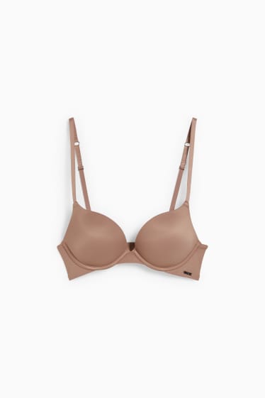 Donna - Reggiseno con ferretti - imbottito - push up - nougat