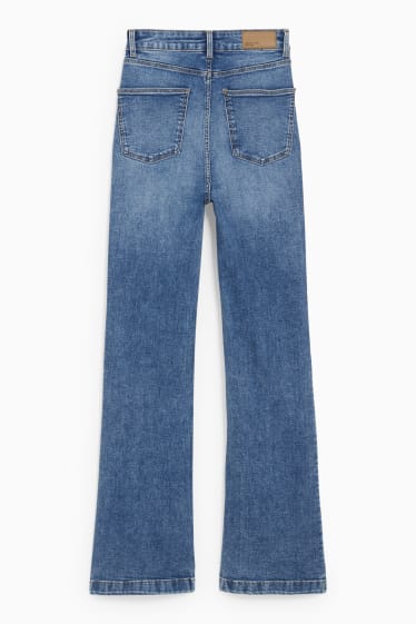 Women - Flared jeans - high waist - LYCRA® - blue denim