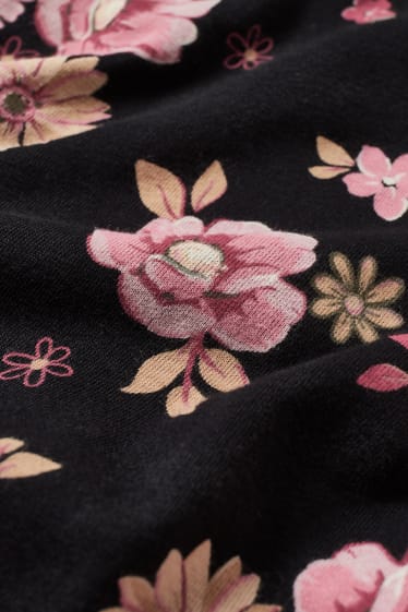 Ragazzi e giovani - CLOCKHOUSE - maglia a maniche lunghe - a fiori - nero / rosa