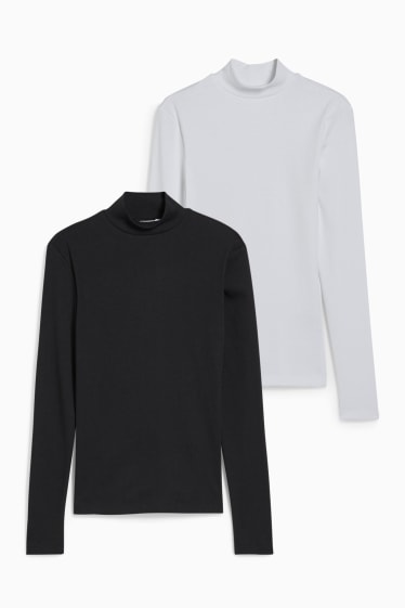 Teens & young adults - CLOCKHOUSE - multipack of 2 - long sleeve top - black / white