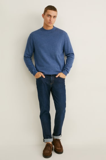 Herren - Pullover mit Kaschmir-Anteil - blau