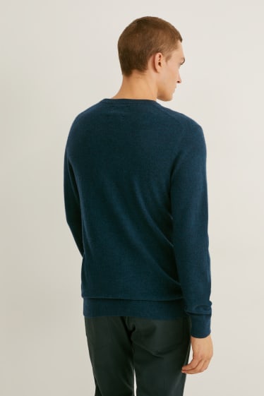 Herren - Kaschmir-Pullover - dunkelgrün