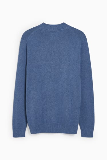 Herren - Pullover mit Kaschmir-Anteil - blau