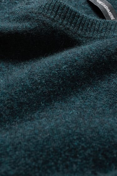 Herren - Kaschmir-Pullover - dunkelgrün