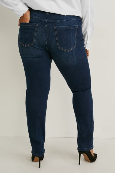 Dámské - Slim jeans - mid waist - LYCRA® - džíny - tmavomodré