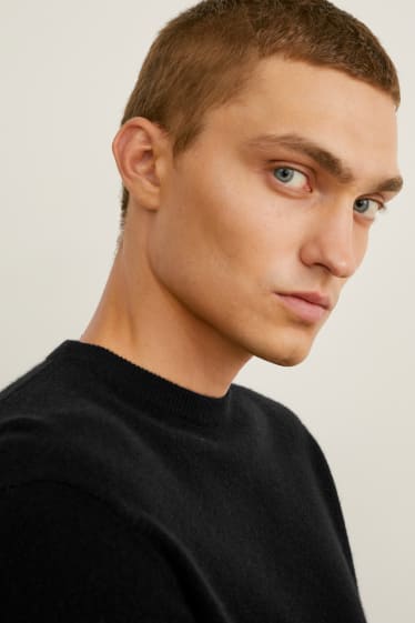 Herren - Kaschmir-Pullover - schwarz