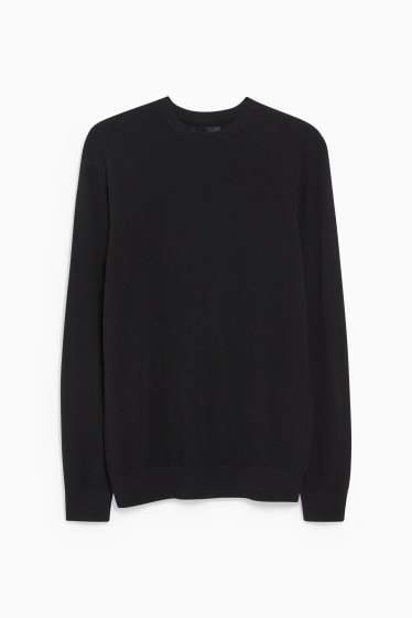 Herren - Kaschmir-Pullover - schwarz