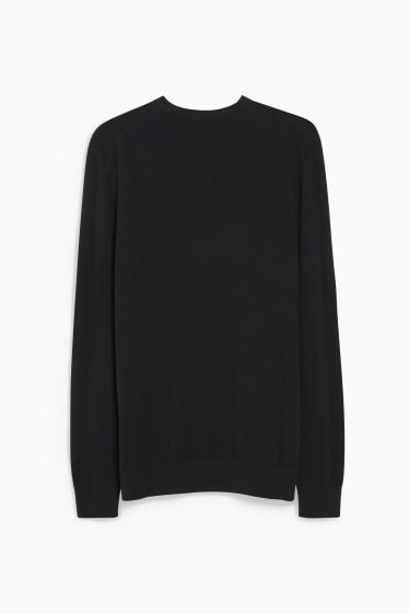 Herren - Kaschmir-Pullover - schwarz