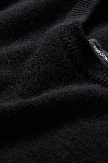 Mężczyźni - Sweter kaszmirowy - czarny