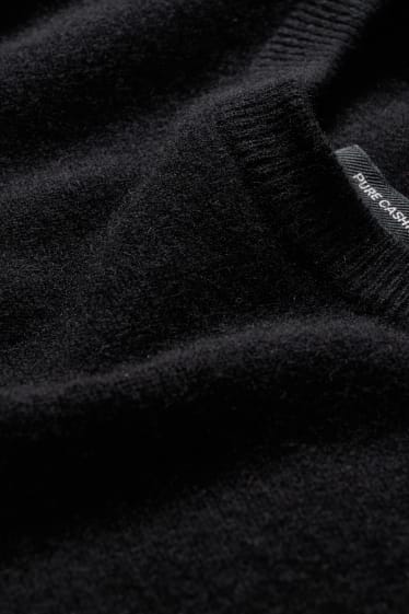 Herren - Kaschmir-Pullover - schwarz