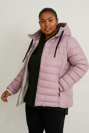 Donna - Giacca trapuntata con cappuccio - rosa