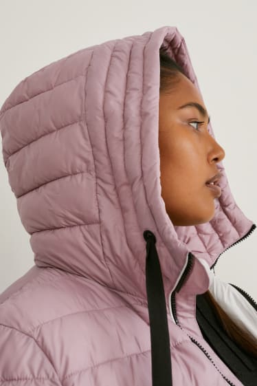 Donna - Giacca trapuntata con cappuccio - rosa