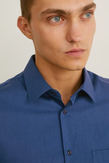Herren - Businesshemd - Regular Fit - Kent - extra lange Ärmel - dunkelblau