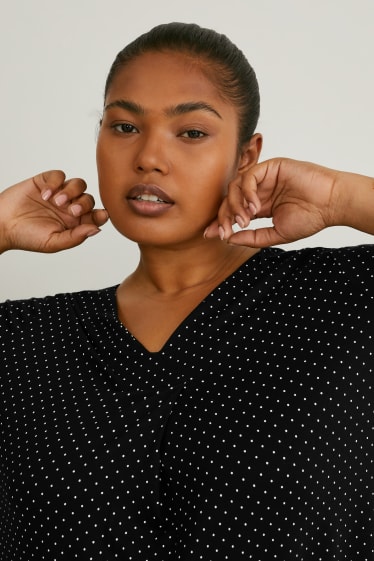Donna - T-shirt - a pois - nero