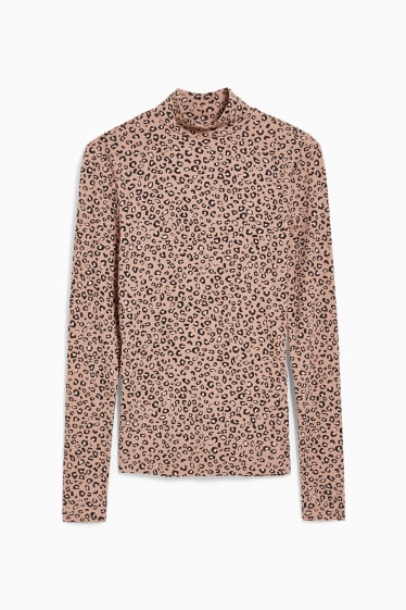 Dames - CLOCKHOUSE - longsleeve - met patroon - bruin / beige