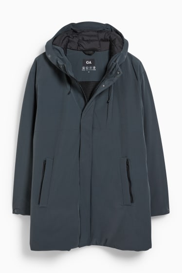 Men - Parka with hood - dark gray