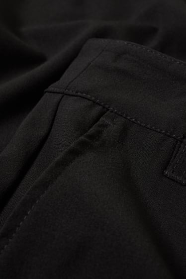 Dona - CLOCKHOUSE - pantalons de tela - high waist - wide leg - negre