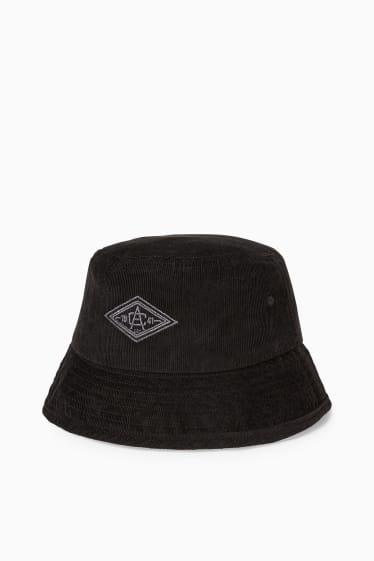 Men - Corduroy hat - black
