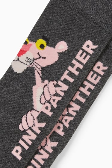 Men - Socks with motif - Pink Panther - gray-melange