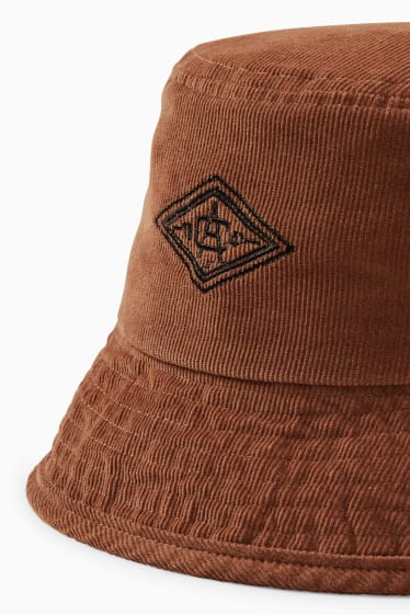 Men - Corduroy hat - havanna