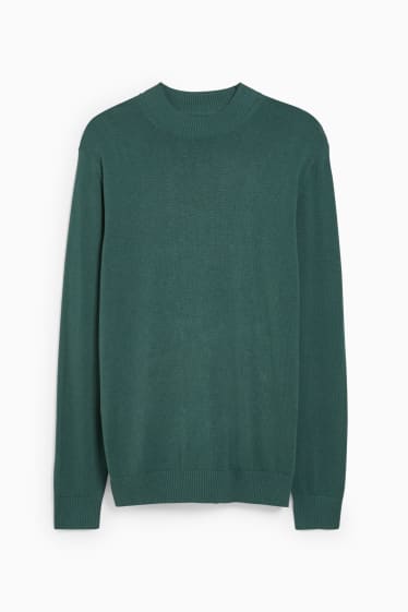 Mężczyźni - Sweter z domieszką kaszmiru - zielony