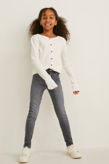 Kinder - Skinny Jeans - Thermojeans - jeansgrau