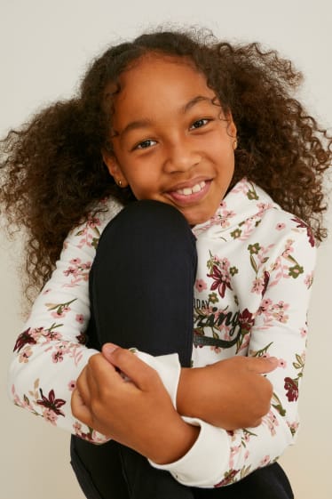 Enfants filles - Skinny jean - jean chaud - jean gris foncé