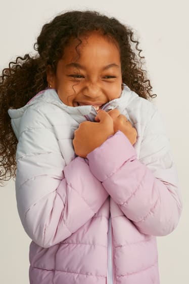 Enfants filles - Doudoune à capuche - rose