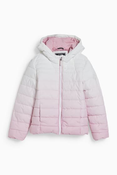 Kinderen - Gewatteerde jas met capuchon  - roze