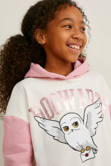 Enfants - Harry Potter - ensemble - sweat à capuche et legging - 2 pièces - noir / rose