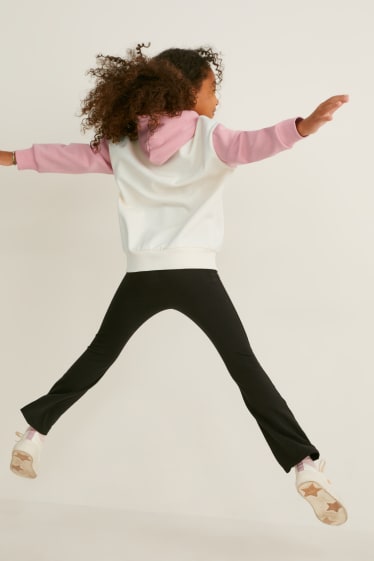 Enfants - Harry Potter - ensemble - sweat à capuche et legging - 2 pièces - noir / rose