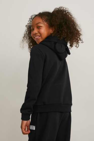 Kinder Mädchen - Micky Maus - Hoodie - schwarz