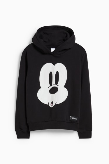 Kinder Mädchen - Micky Maus - Hoodie - schwarz