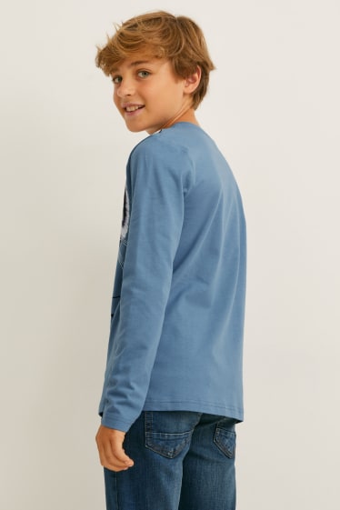 Copii - Multipack 2 buc. - tricou cu mânecă lungă - albastru