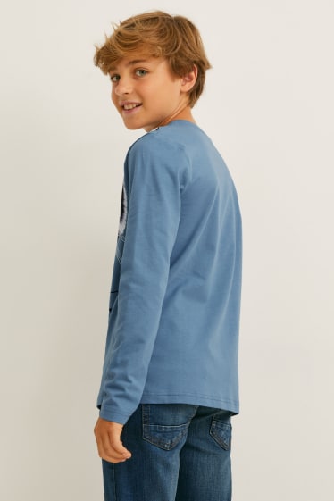 Bambini - Confezione da 2 - maglia a maniche lunghe - blu