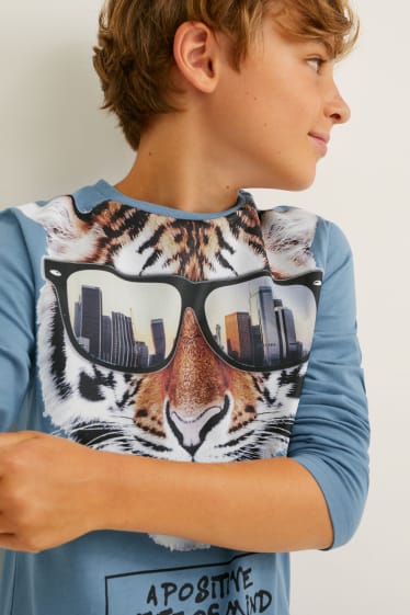 Bambini - Confezione da 2 - maglia a maniche lunghe - blu