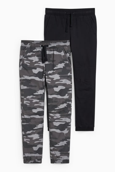 Nen - Paquet de 2 - pantalons de tela - gris clar / gris fosc