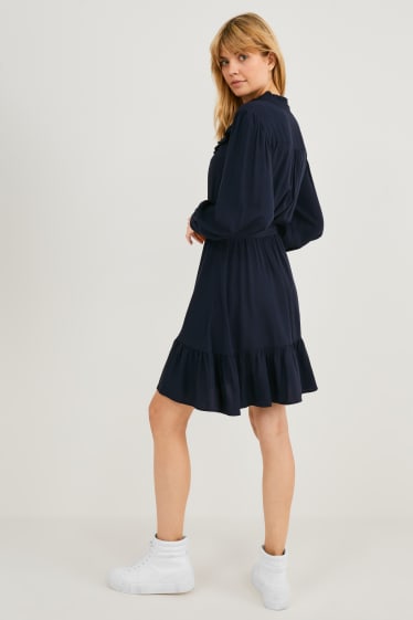 Femmes - Robe Fit & Flare - bleu foncé