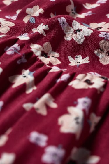 Femmes - CLOCKHOUSE - robe de coupe évasée - à fleurs - rouge