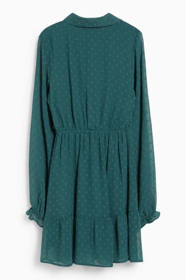 Dames - CLOCKHOUSE - fit & flare-jurk - donkergroen