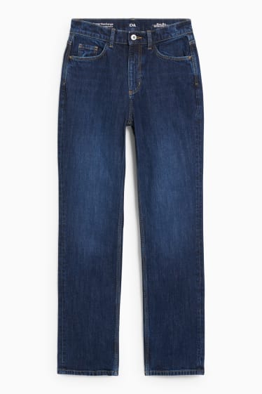 Women - Straight jeans - high waist - LYCRA® - blue denim