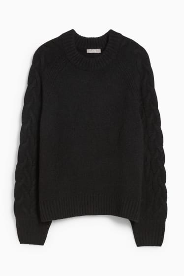 Damen - Pullover - schwarz